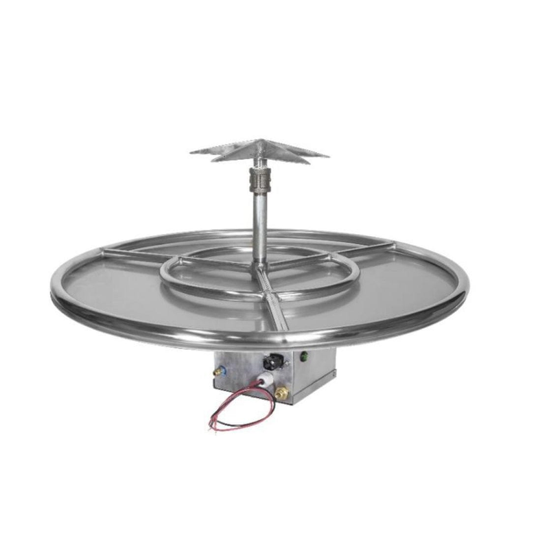 Grand Canyon 18" Round Tall Stack Fire Pit Burner Kit — Electronic Ignition, Propane