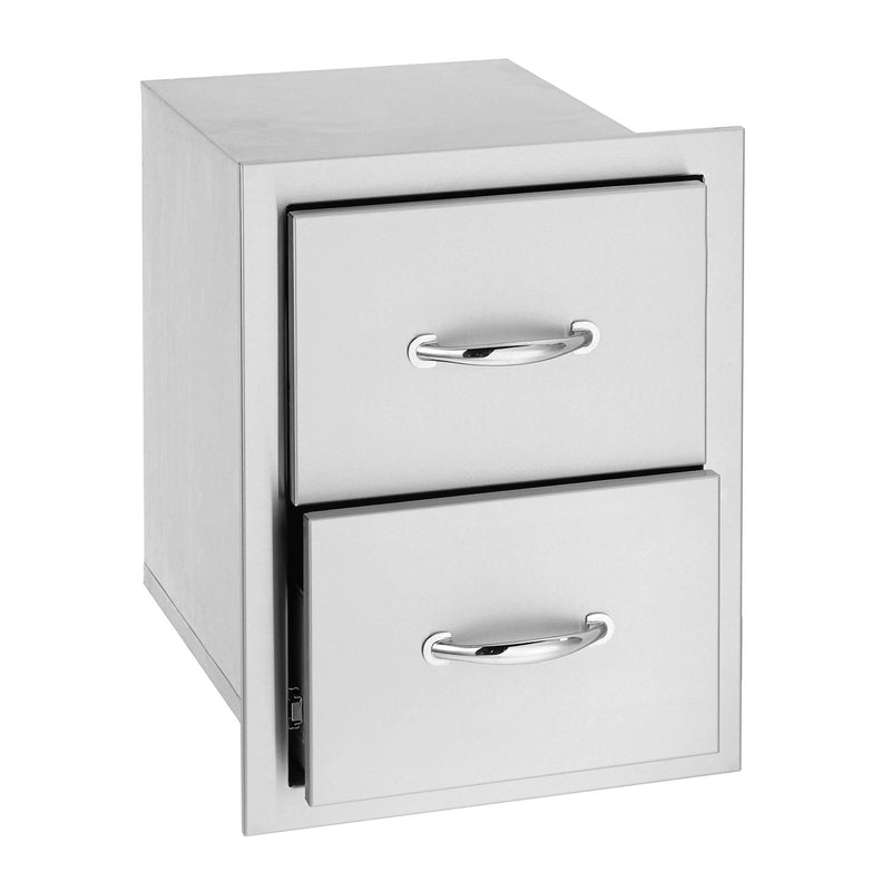 Summerset 17" Stainless Steel Flush Mount Double Drawer