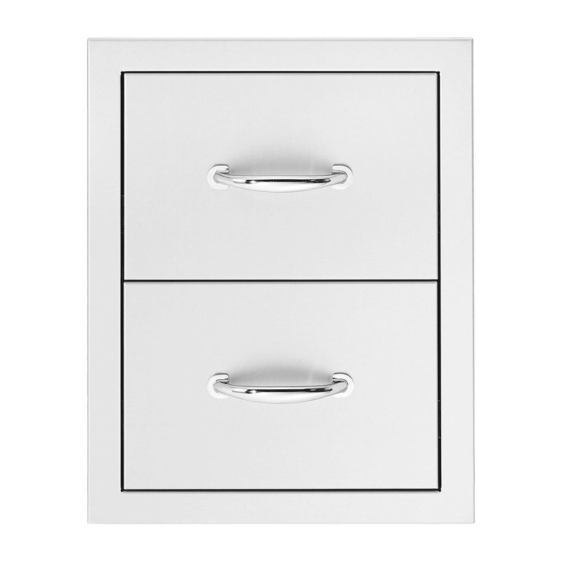Summerset 17" Stainless Steel Flush Mount Double Drawer