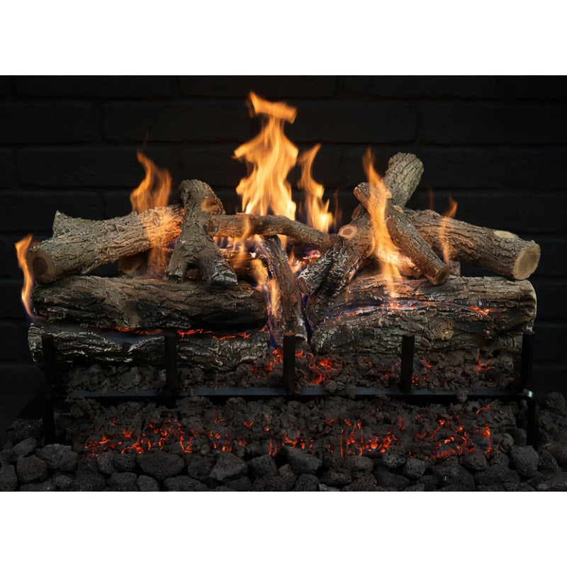 24" Glowfire Arizona Weathered Oak Charred Gas Log Set | Grand Canyon