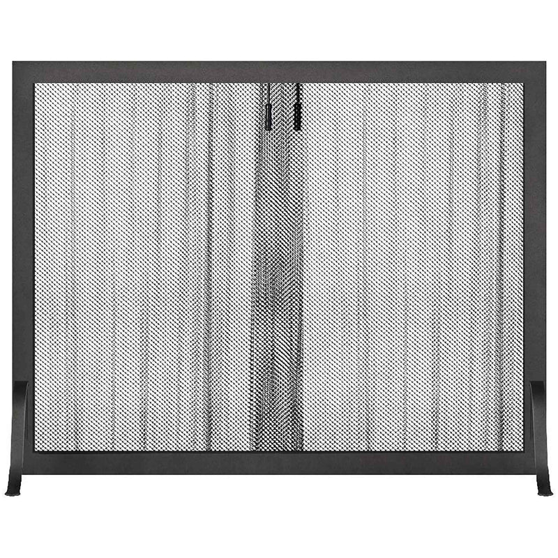 Steel custom free standing screen door with 3/16" thick solid steel frame and heavy gauge mesh, made in USA.