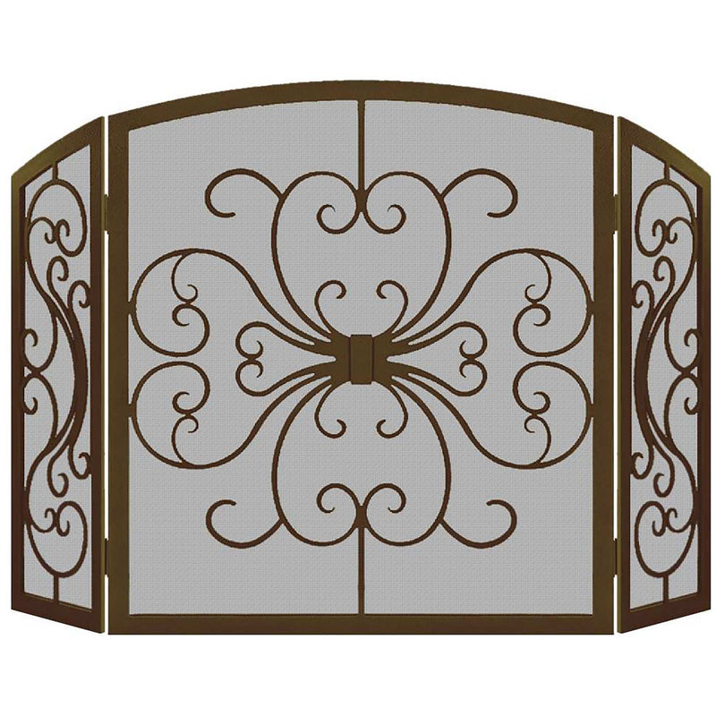 Steel custom made folding screen with solid steel frame and heavy gauge mesh, made in USA