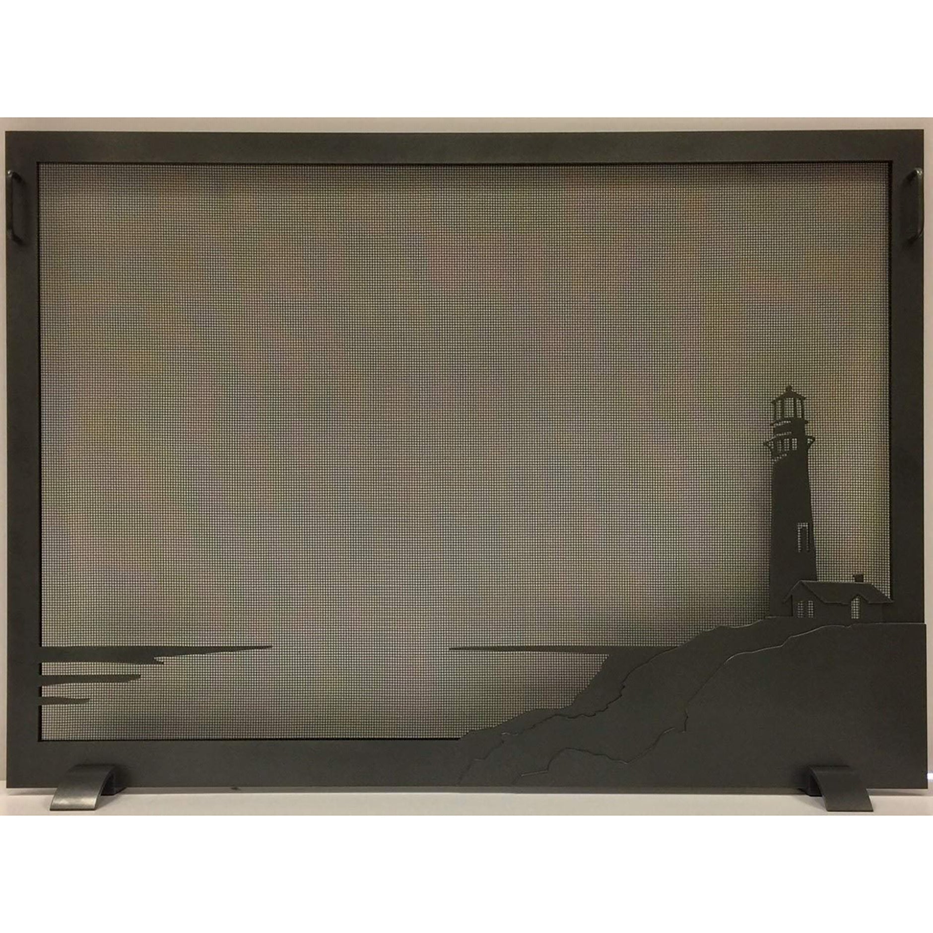 Steel Custom Single Panel Fireplace Screen Carolina Coastal - Custom Size