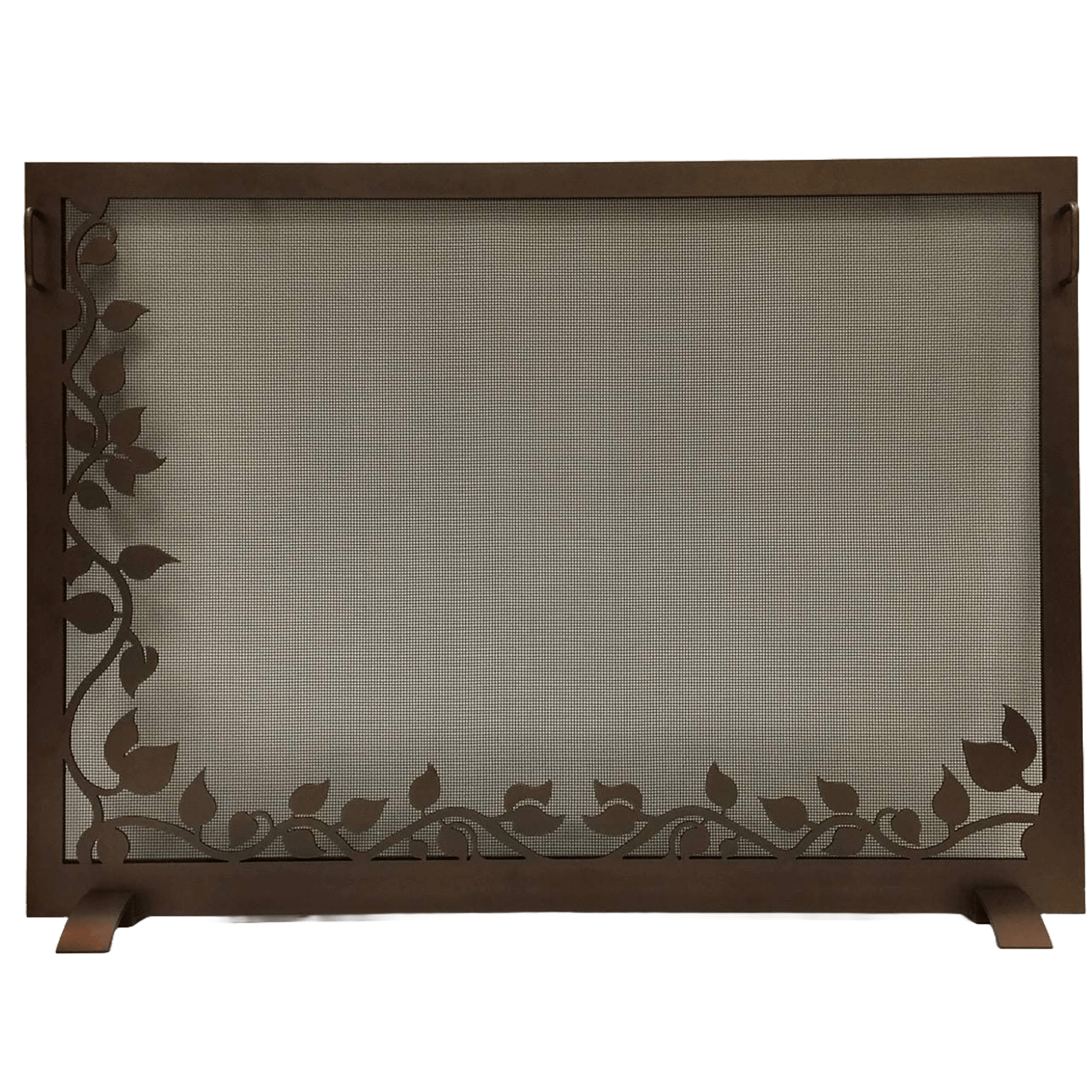 Steel Custom Single Panel Fireplace Screen Carolina Ivy - Custom Size