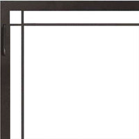 Steel Custom Single Panel Fireplace Screen - Carolina Window Pane - ExceptionalFire
