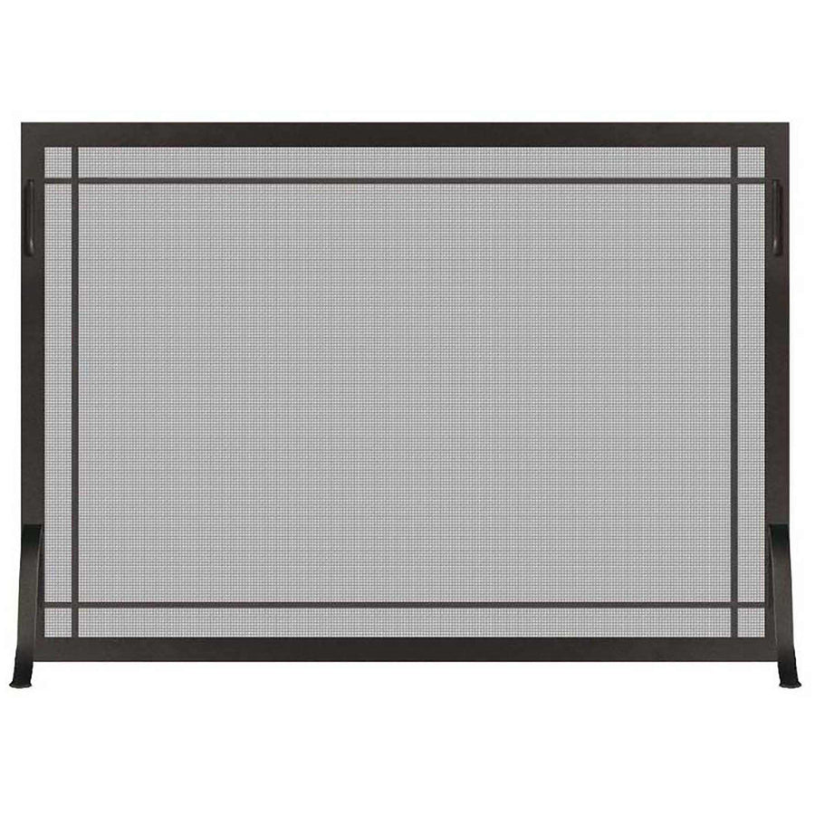 Steel Custom Single Panel Fireplace Screen