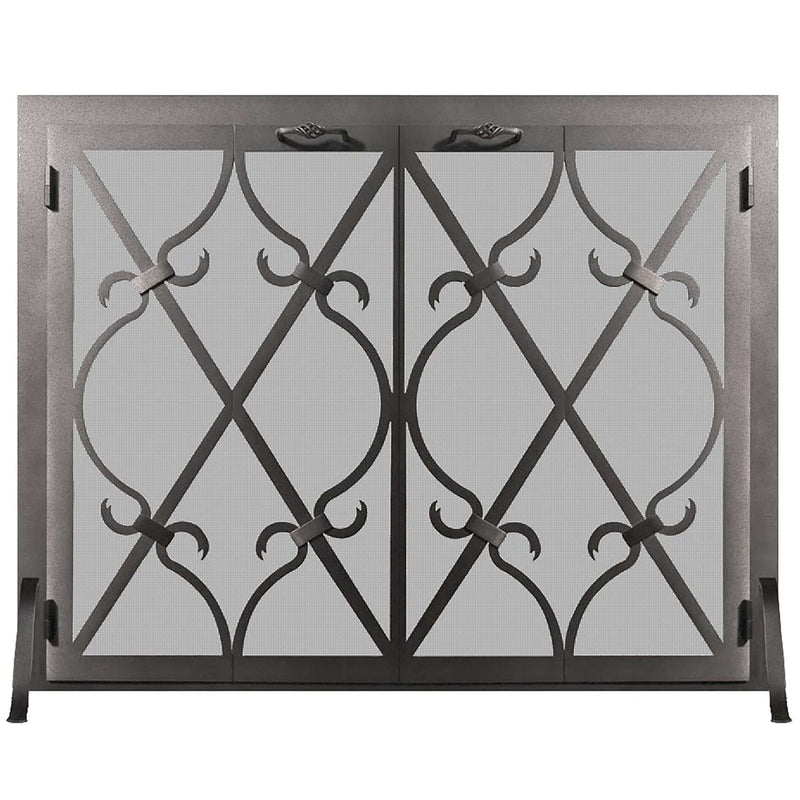 Custom steel free standing screen with doors, heavy gauge wire mesh, 1 1/4” solid steel frame, made in USA