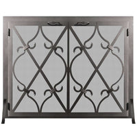 Custom steel free standing screen with doors, heavy gauge wire mesh, 1 1/4” solid steel frame, made in USA