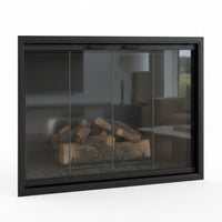 Stiletto Cutback Ultra Thin Fireplace Glass Doors | Modern & Elegant Design | Custom