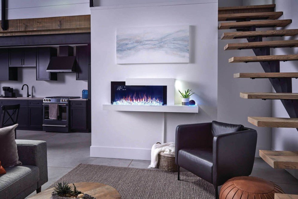 Stylus™ Cara Elite Connected Wall Hanging Electric Fireplace - Model NEFP32-5019W-IOT