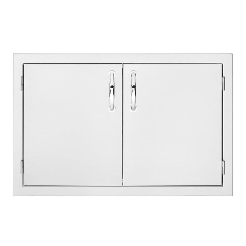 Summerset 26" double access door stainless steel outdoor kitchen storage with magnetic latches