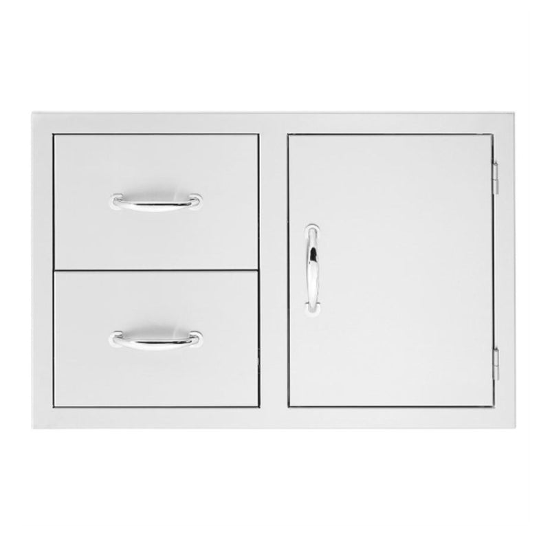 Summerset 36" 2-Drawer stainless steel outdoor combo with magnetic latch and smooth-close drawers