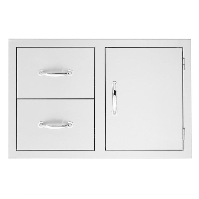 Summerset 42" stainless steel 2-drawer and access door combo for outdoor kitchens