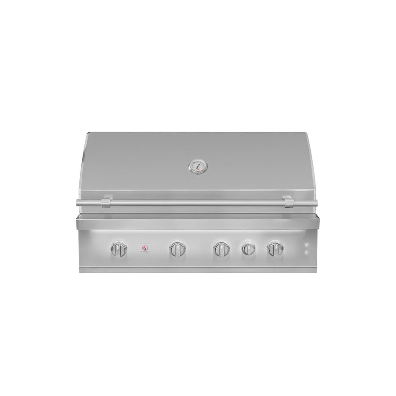 Summerset Quest Series 42" stainless steel grill with infrared back burner, halogen lighting, and rotisserie kit