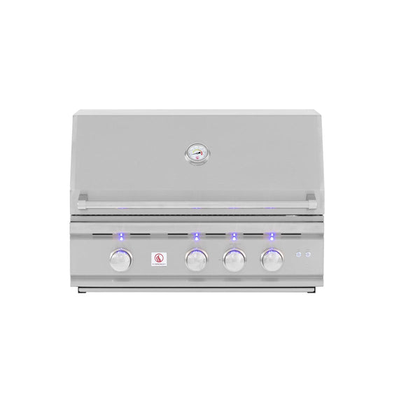 Summerset TRL Built-In Gas Grill 32-inch stainless steel unit with rotisserie and LED lights