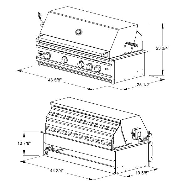 Summerset TRL Deluxe Built-In Gas Grill - 44" - ExceptionalFire