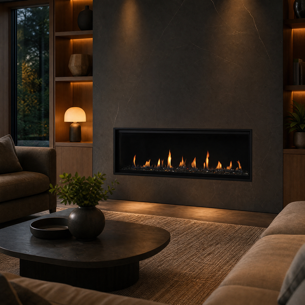 Superior DRL4000 72" Linear Direct Vent Gas Fireplace - Model DRL4072 — lifestyle
