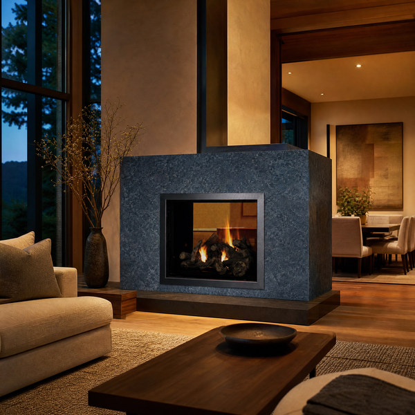Superior DRT63ST 40" See-Through Direct Vent Gas Fireplace — lifestyle