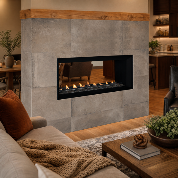 Superior VRL6000 48" See-Through Vent-Free Linear Gas Fireplace — lifestyle