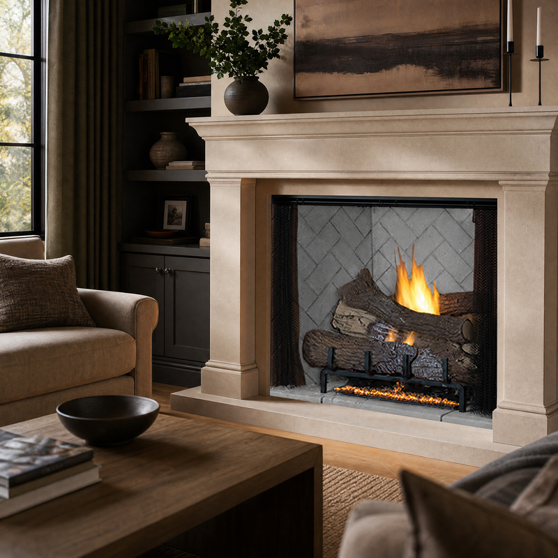 Superior VRT4500 50" Vent-Free Gas Firebox with Log Set - Model VRT4550 — lifestyle