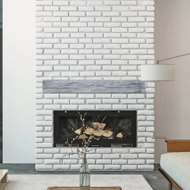 Tabaco Non-Combustible Concrete Mantel Shelf Weathered Grey Finish