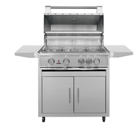 TFE 32 Inch Grill freestanding stainless steel grill cart with propane storage and folding shelves
