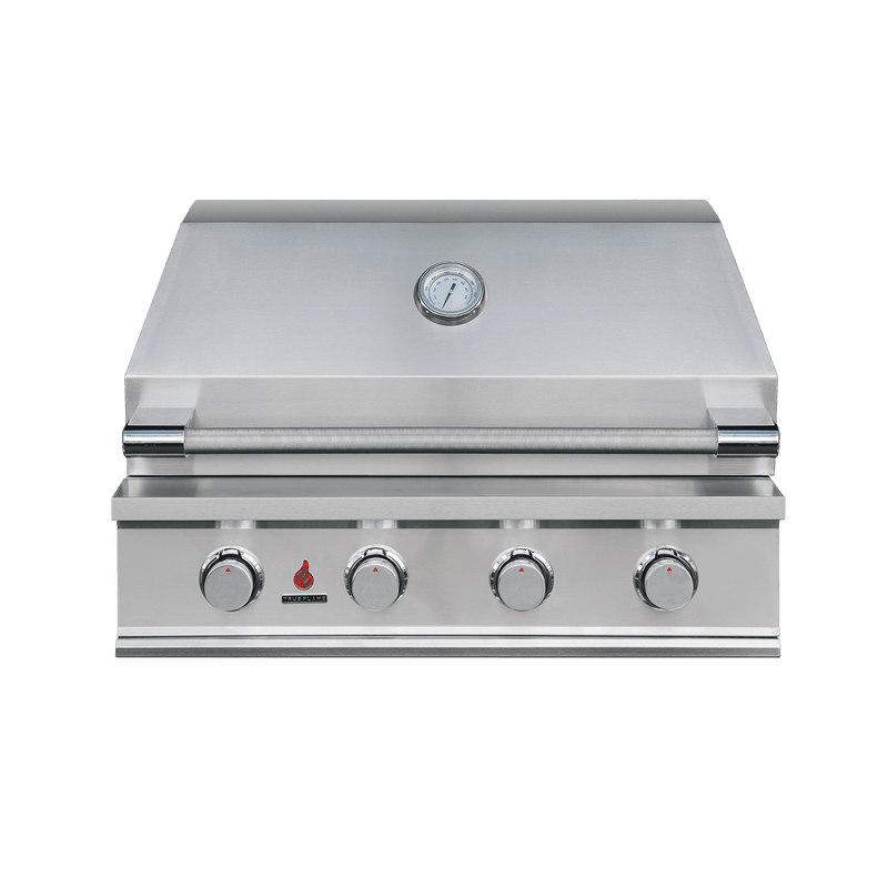 TFE Grill 32 Inch built-in stainless steel outdoor barbecue with 14,000 BTU burners and heat zone separators