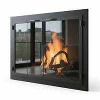 Carolina Traditional Steel Fireplace Glass Doors | Masonry & Prefab | Custom