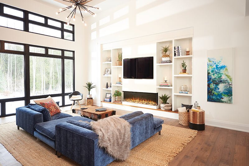 Trivista™ Primis 60 Three-sided Built-in Electric Fireplace - Model NEFB60H-3SV