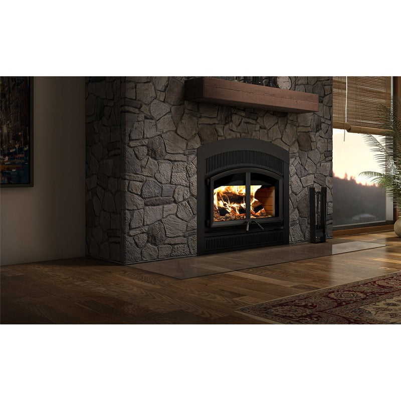 Valcourt Waterloo Arched Wood Fireplace — FP15A — manufacturer product photograph; installation finishes and separately sold components may be shown