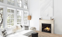Heat & Glo 8KL 42 Direct Vent Traditional Gas Fireplace (Tranquil Greige Herringbone Interior) | Model 8KL-TG