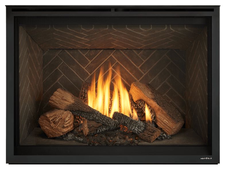 Heat & Glo 6KL 36 Direct Vent Traditional Gas Fireplace (Liquid Propane, Tranquil Greige Herringbone Interior) | Model 6KL-LP-TG