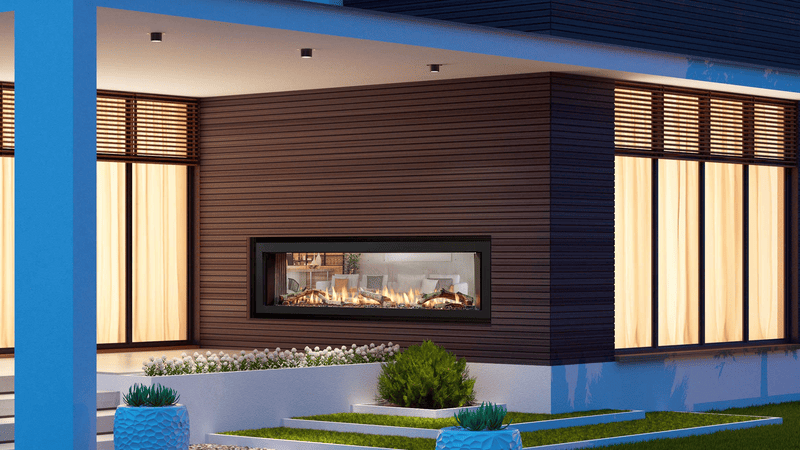 Heat & Glo Primo II 72 See-Through Direct Vent Linear Gas Fireplace | Model PRIMO-II-72ST