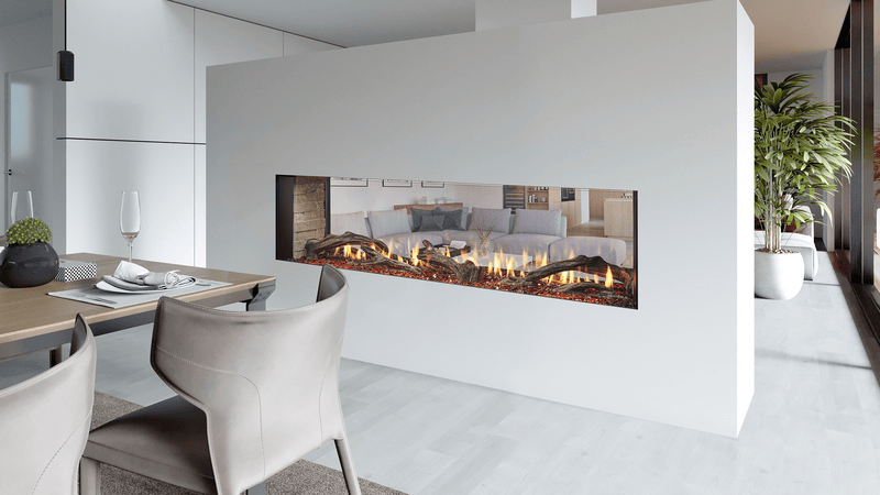 Heat & Glo Primo II 72 See-Through Direct Vent Linear Gas Fireplace | Model PRIMO-II-72ST