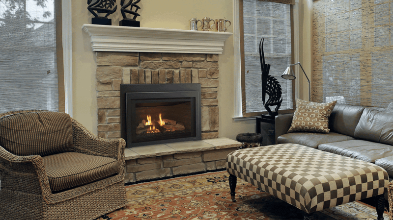 Majestic Jasper 30 gas insert lifestyle room shot