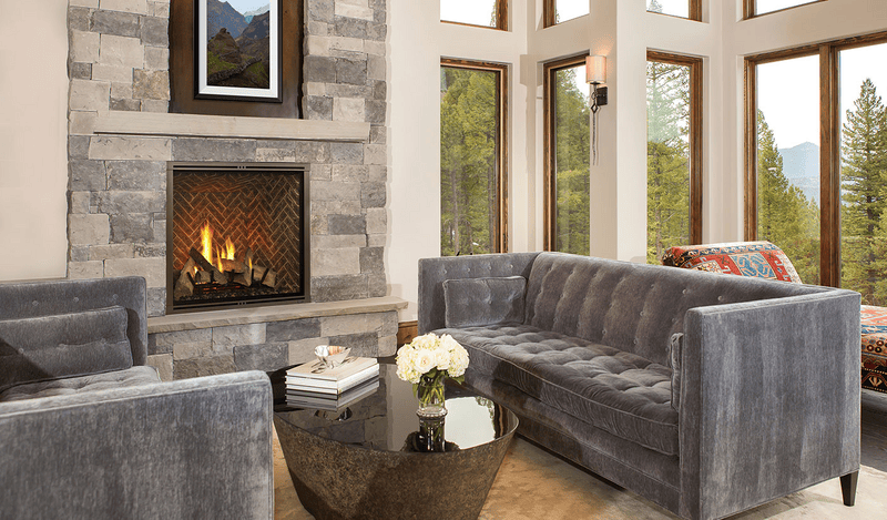 Majestic Marquis II Series gas fireplace lifestyle room shot