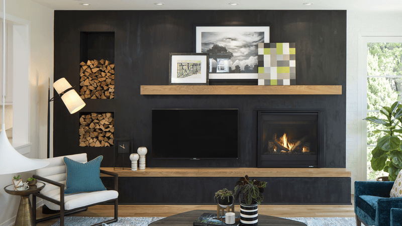 Heat & Glo SlimLine 5X 32" Direct Vent Gas Fireplace (Liquid Propane, Stratford Interior) | Model SL-5XLP-IFT-S
