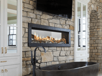 Heat & Glo Mezzo 72 See-Through Direct Vent Linear Gas Fireplace | Model MEZZO72ST-C