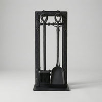 Fireplace Tool Set by Design Specialties Hammered Edge – 3/16” Laser-Cut Steel, 21 Finish Colors