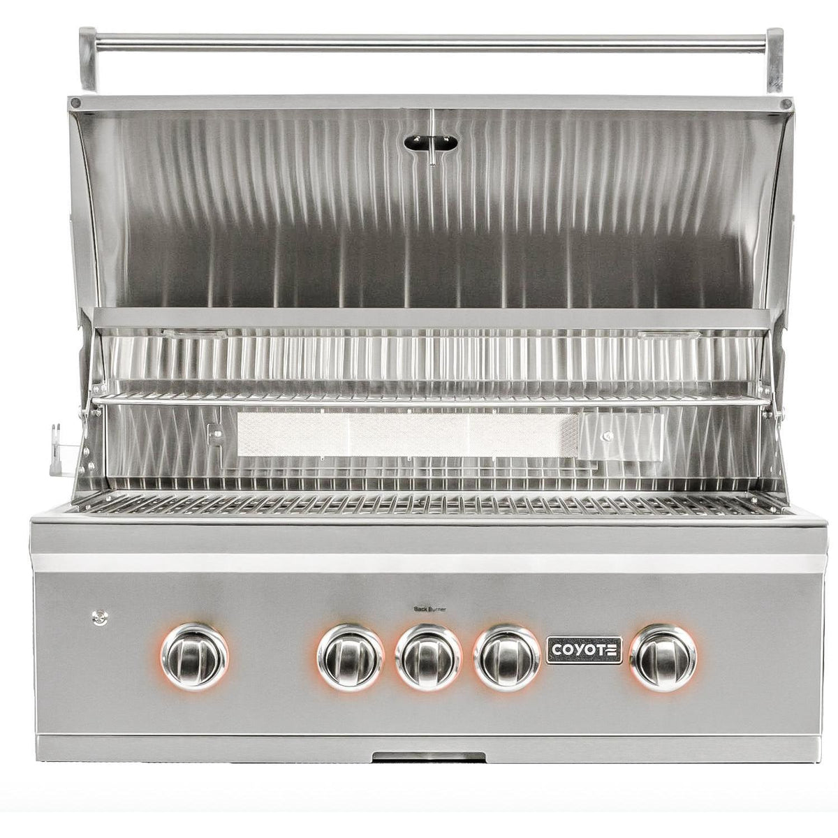 Coyote S-Series 36-Inch 4-Burner Built-In Natural Gas Grill With RapidSear Infrared Burner & Rotisserie