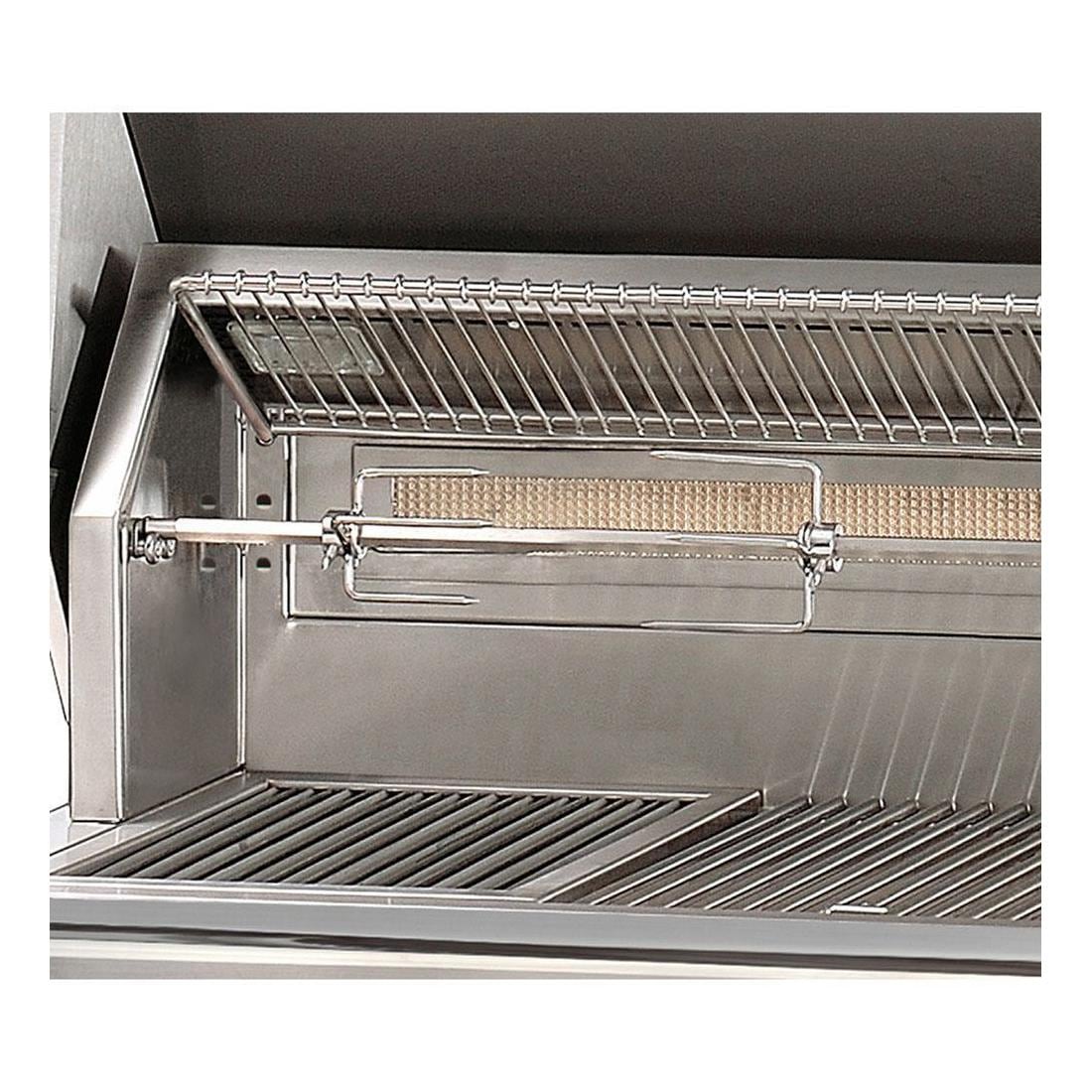 Alfresco ALXE 56-Inch Built-In Natural Gas Deluxe Grill With Rotisserie And Side Burner in Signal White Matte