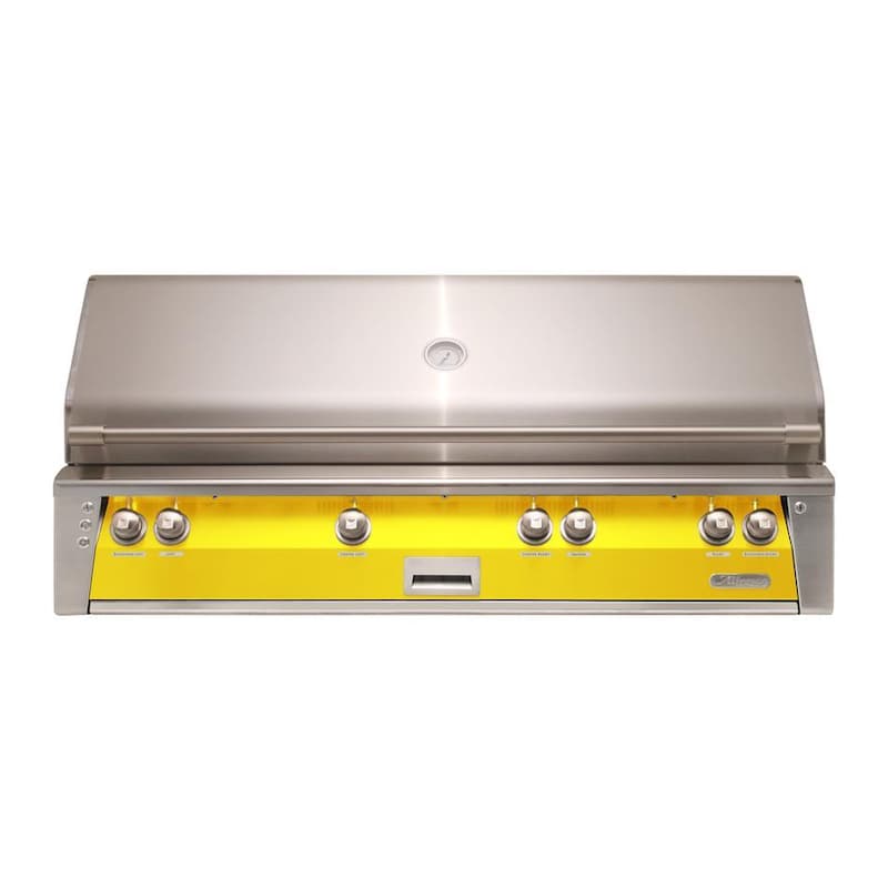Alfresco ALXE 56-Inch Built-In Natural Gas All Grill With Sear Zone And Rotisserie in Traffic Yellow -