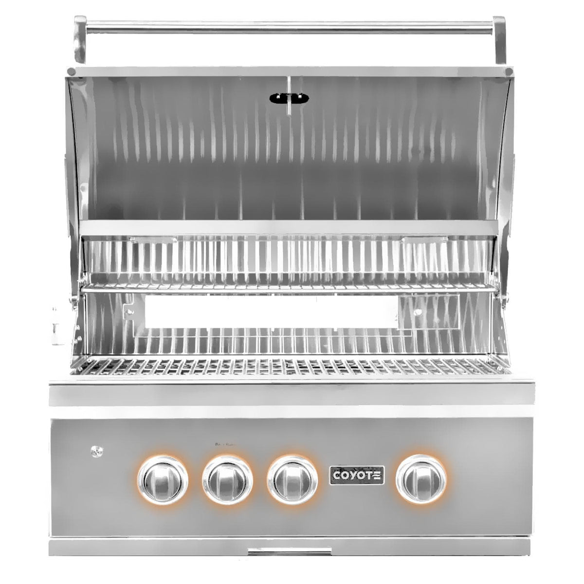 Coyote S-Series 30-Inch 3-Burner Built-In Propane Gas Grill With RapidSear Infrared Burner & Rotisserie