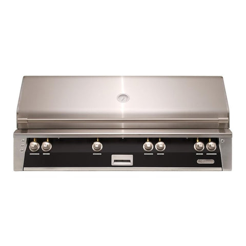 Alfresco ALXE 56-Inch Built-In Natural Gas All Grill With Sear Zone And Rotisserie in Jet Black Gloss