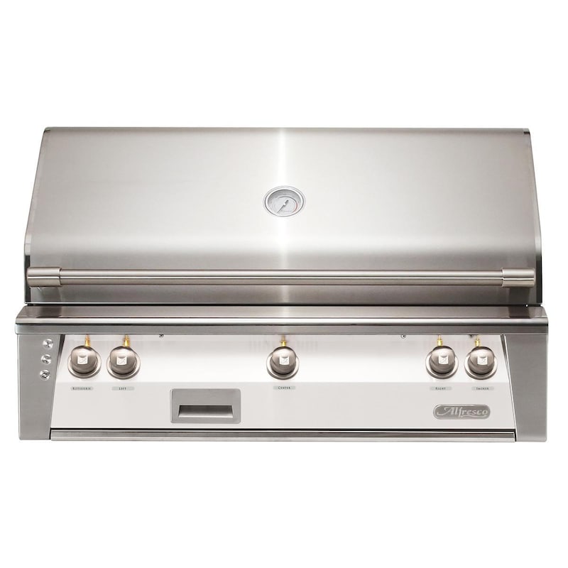 Alfresco ALXE 42-Inch Built-In Natural Gas Grill With Rotisserie in Signal White Gloss
