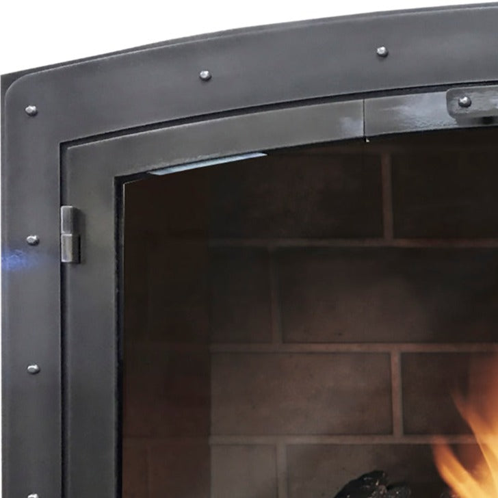 Black Rock Arch - Masonry Fireplace Glass Doors