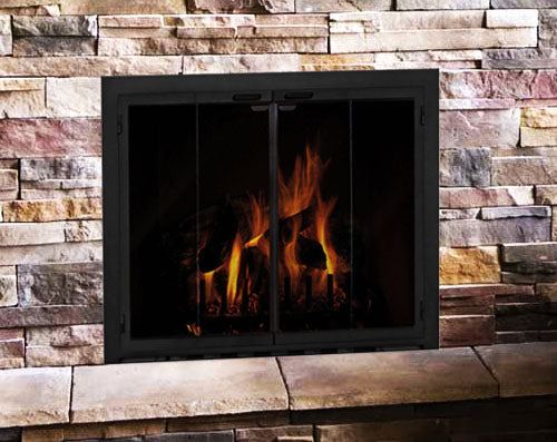 Steel Fireplace Glass Door Masonry & Zero Clearance - Carolina - ExceptionalFire