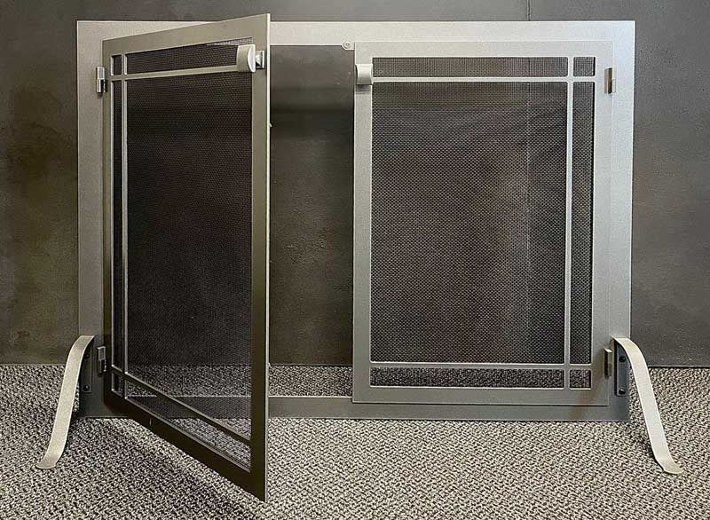 Fireplace Screen with Operable Doors Custom Size 21 Finishes - Carolina