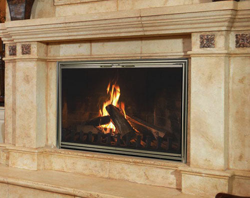 Aluminum Fireplace Glass Doors Masonry & Zero Clearance - Silhouette - ExceptionalFire