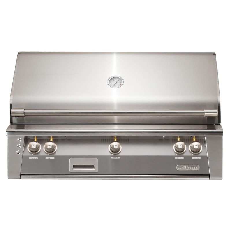 Alfresco ALXE 42-Inch Built-In Natural Gas Grill With Rotisserie in Signal Gray - ExceptionalFire